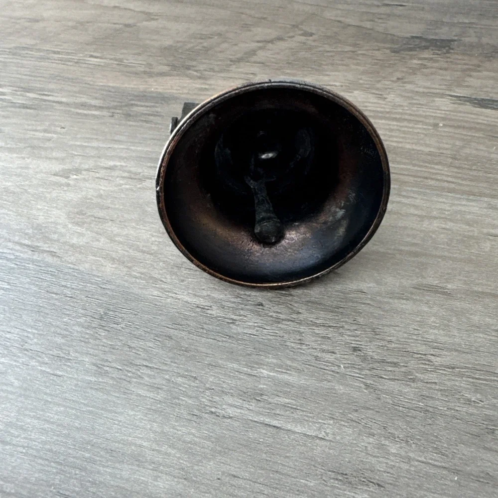 Vintage Mini Replica Liberty Bell With Working Bell, Bronze Metal Pass‎ And Stow - Picture 3 of 8